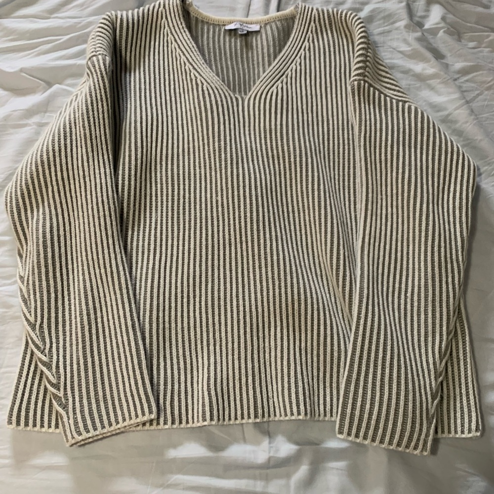 Striped V-Neck Sweater